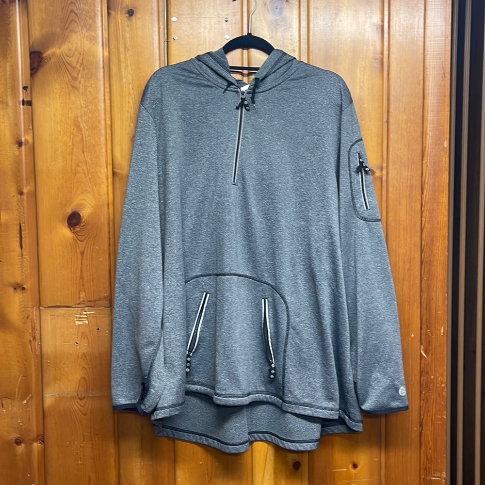 Juno Activewear grey 3/4 zip up